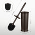 Set: Toilet Bowl Brush Holder Bathroom Deep Cleaning Toilet Scrubber Rim Cleaner with Caddy for Restroom Rv - Hidden
