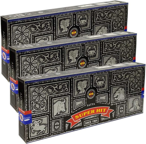 Super Hit Incense Sticks 100g and Holder Bundle - Pack of 3 (Approx 300 Sticks)
