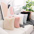 NordECO HOME Luxury Soft Faux Fur Fleece Cushion Cover Pillowcase, 16" x 16" Inch, White, 2 Pack