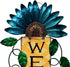 Welcome Sign for Front Door Decor, Metal Flower Hanging Wall Art for Indoor Outdoor Patio Garden Yard, 15.25X8.5In (C)