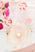 Sugar & Cloth 9 Inch Semi Circle Paper Plate, Pink with Gold Edge, 16 Count