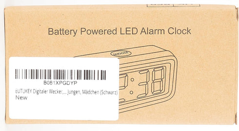 Digital Alarm Clock, Small Wall Clock, Battery Operated with 1.2" LED Large Display, for Bedroom/Desk