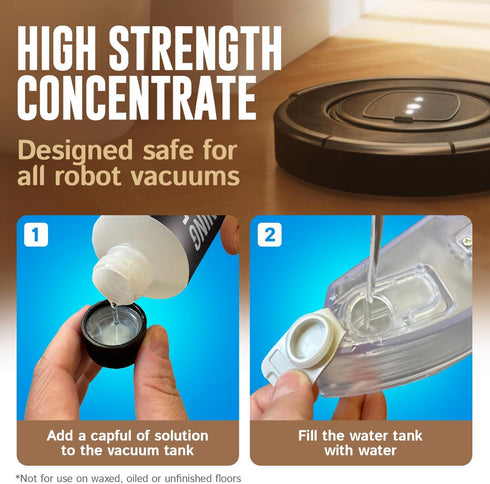 Robot Vacuum Floor Cleaning Concentrate for Mops, Compatible with Roborock, Tineco, Non-Toxic