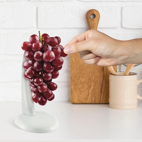 1-Pack Meadow Lane Banana Holder Stand - BPA-Free White Plastic Fruit Hanger for Freshness, Kitchen Storage Item