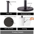 Stainless Steel Paper Towel Holder, Black Countertop Stand for Kitchen Bathroom with Weighted Base for Standard Rolls