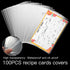 100PCS Recipe Card Protectors, 4x6 Waterproof Clear Covers, Plastic Sleeves to Protect Your Recipes from Kitchen Messes.