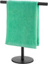Hand Towel Holder for Bathroom - T-Shape Free Standing Matte Black Waterproof Rack for Kitchen Countertop