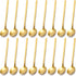 Jucoan 16 Pack Gold Plated Espresso Spoons, 5 Inch Mini Coffee Spoons for Dessert, Ice Cream
