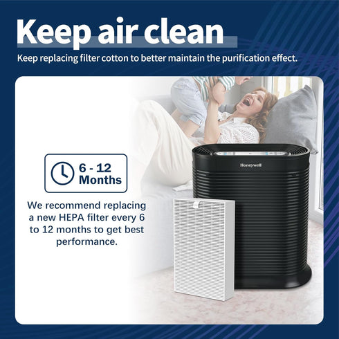 HPA300 HEPA Filter R Replacement for Honeywell HPA300 Air Purifier, 6 Pack Compatible with HPA Series