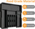 Homecor Silverware Organizer, Expandable Large Kitchen Drawer Organizer with 2 Removable Knife Blocks, Black