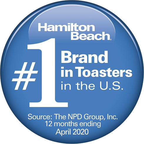 Hamilton Beach 2 Slice Toaster, Extra-Wide Slots, Bagel Setting, Stainless Steel, Auto-Shutoff & Cancel Button