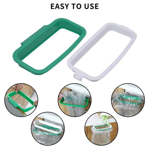 EDOBLUE Portable Trash Bag Holder Hanging Kitchen Cupboard Door Back Style Stand Trash Garbage Bags Storage Rack