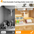4 Pack FELIZHOUSE Trash Bag Holder with Bamboo Lid, Stackable Garbage Bag Dispenser Under Sink, Storage Organizer