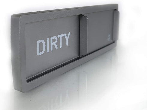 Premium Limited Edition Dishwasher Magnet, Clean Dirty, Unique Stylish Look (Black Stainless)