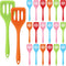 Rtteri 20 Pcs Small Serving Spatula, High Heat Resistant Silicone Turner, Nonstick Egg Spatula Flipper, Mini Slotted