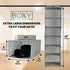 Boxy Concepts 6-Shelf Cowboy Hat Organizer Rack - 13in Wide X-Large Grey, Hat Rack for Wall Mount Hook & Loop