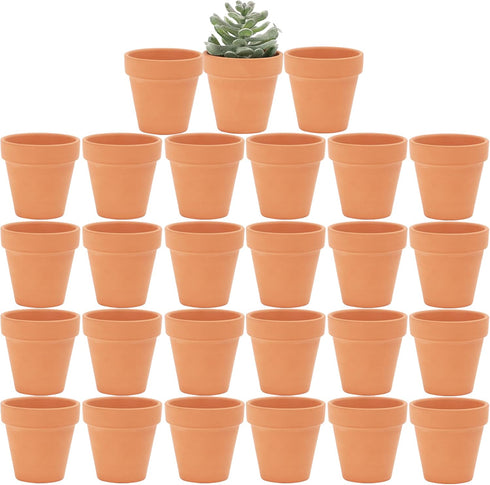 Yishang 2 inch Small Terracotta Pots with Drainage Holes, Mini Clay Ceramic Pottery Planter for Indoor/Outdoor