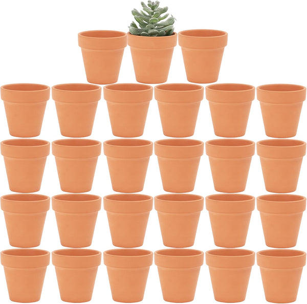 Yishang 2 inch Small Terracotta Pots with Drainage Holes, Mini Clay Ceramic Pottery Planter for Indoor/Outdoor