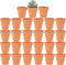 Yishang 2 inch Small Terracotta Pots with Drainage Holes, Mini Clay Ceramic Pottery Planter for Indoor/Outdoor
