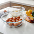 Glass Mixing Bowl Set with Airtight Lids, Kitchen Baking Prepping, Serving, Cooking, 0.6QT, 1.1QT, 2.2QT, 4QT Salad