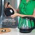 OVENTE Glass Electric Kettle, 1.5 Liter Fast Boiling Borosilicate Glass, BPA Free Auto Shut Off for Coffee & Tea