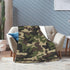 Perinsto 80"X60" Military Camouflage Throw Blanket Ultra Soft Warm All Season Green Camo Decorative Fleece Blankets