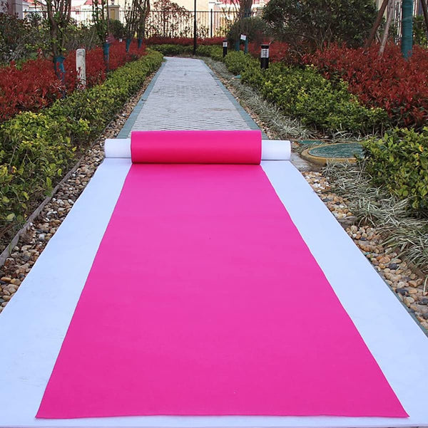 Aisle Runners Wedding Accessories - Rose Aisle Runner Carpet Rugs for Ceremony Parties and Events, 24 Inch x 15 Feet