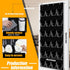 24 Pockets Hanging Shoe Organizer, Large Clear Pockets Over the Door for Closet Storage (Black)