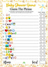 LOTUS-A Baby Shower Games - 30 Thick Cardstocks Guess The Phrase and Predictions Cards, Neutral Theme for Girl Boy