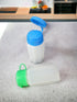Set (1 Handy Housewares Spill-Proof Flip-Lid Mini Salt & Pepper Shakers | Compact Durable Plastic Travel Spice