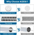 AIZESI Short Spring Tension Curtain Rods - 2 Pcs (White, 17" to 28")