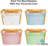 One Pint Wooden Berry Baskets, 10 Pack – For Fruit Picking, Arts, Crafts, and Decor; 4” Square Vented Wood Boxes