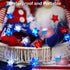 4th 13 40 BOHON of July Decorations Battery Operated String Lights with Timer ft LEDs Red White and Blue Star American