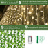 12 Pack 240 KASZOO Artificial Ivy Leaf Plants with LED Window Curtain String Lights, Fake Plants Vine Hanging Garland