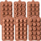 6 Pack Chocolate Molds Candy Molds Silicone, Food-Grade Non-Stick Jelly Mold, Crayon