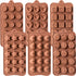 6 Pack Chocolate Molds Candy Molds Silicone, Food-Grade Non-Stick Jelly Mold, Crayon