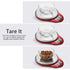 NUTRI FIT Digital Kitchen Food Scale, Large Stainless Steel Platform for Baking and Cooking, Red