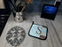 Caroline's Treasures CJ1003-SPTHD Letter S Initial Monogram, Blue Stripes Pair of Pot Holders, 7 1/2 x 7 1/2