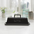 Kook Ceramic Butter Dish with Lid for Countertop, Microwave and Dishwasher Safe Butter Keeper, Black Butter Container