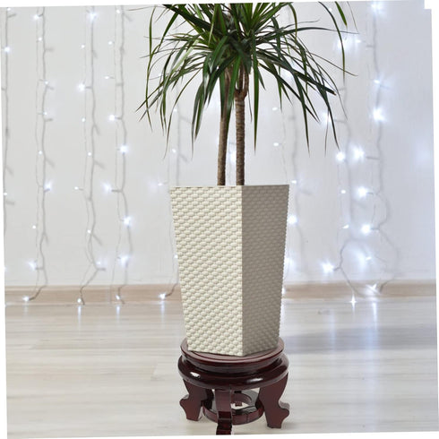 Wooden Flower Pot Base, Asian Wooden Vase Stand, Mini Bonsai Storage Rack for Potted Plants