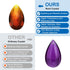 6 Pack 160mm PATIKIL Teardrop Crystal Chandelier, Length Prisms Part Dark Amber