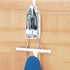 Wall Mount Ironing Board Hanger, Electric Iron Holder, Household Bathroom Shelf Rack for Max 5.2 inch Width (White)