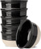 Hasense Ceramic Soup and Cereal Bowls, 20 OZ Set of 6, Stackable Bowls for Ramen, Salad, Microwave Safe, Black