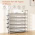 6 24-30 Closet, LANTEFUL Tier Shoe Rack Storage for Pairs Shoe and Boot, Shoe Organizer with Hook and Side Pocket Free