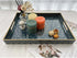 Decor,16" 12" Plastic Serving Tray with Handles,Large Ottoman Tray for Living Room,Large Rectangle Trays for Ottoman