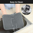 Large Black Silicone Trivets for Hot Pots and Pans, Multi-Purpose Heat Resistant Mat for Kitchen Countertops, Set 2