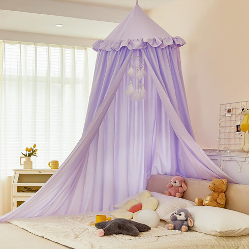 dix-rainbow Princess Decor Canopy for Kids Bed, Soft and Durable Bed Canopy