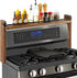 MyGift 33 Inch Stove Top Spice Rack - Deluxe Rustic Burnt Solid
