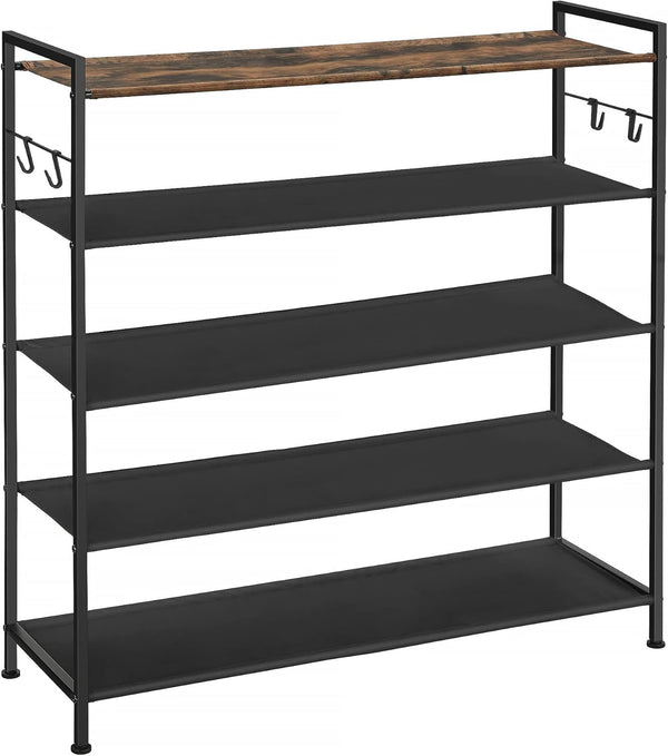 SONGMICS Shoe Rack, 5 Tier Shoe Storage Organizer, Large Shoe Rack Shelf