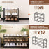 3-Tier Closet Gonfoam Expandable Shoe Rack,Adjustable Shoe Shelf Storage Organizer Heavy Duty Metal Free Standing Shoe